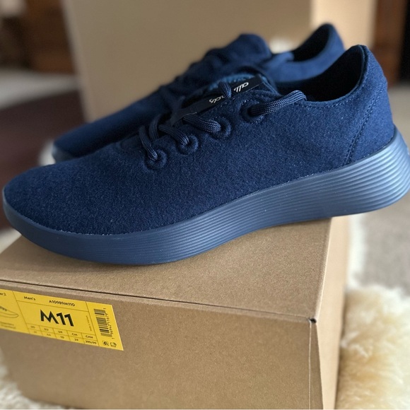 Allbirds NWT NIB Navy Blue Wool Runner Go - Men's Size 11 - Picture 7 of 15